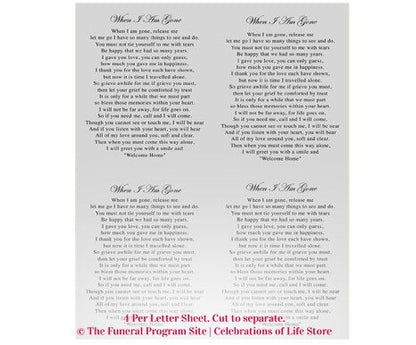 Nigeria Small Memorial Card Template.