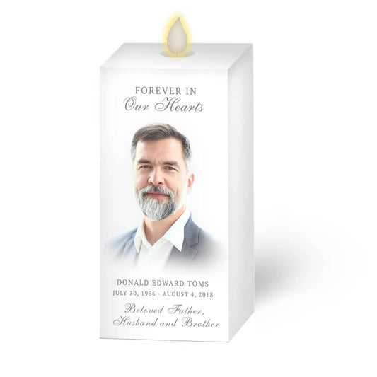 Principle Square Dancing Wick LED Memorial Candle.