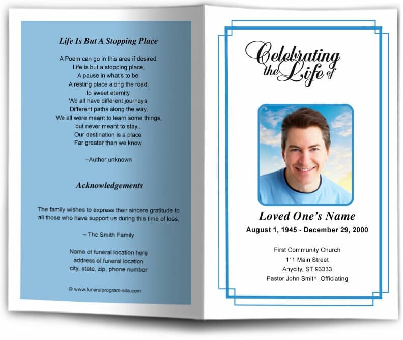 Windsor Funeral Program Template.