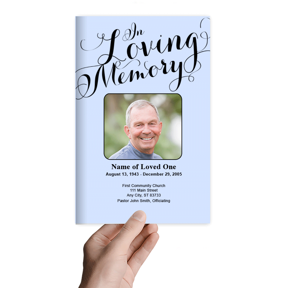 In Loving Memory Funeral Program Template.