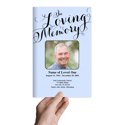 In Loving Memory Funeral Program Template.