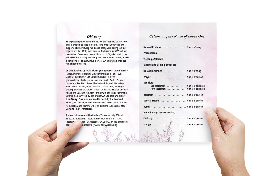 Archway Funeral Program Template.