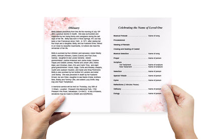 Reminisce Funeral Program Template.