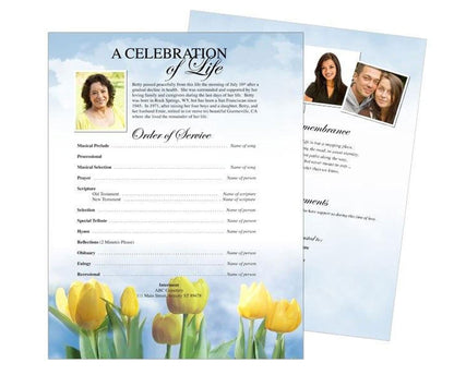 Inspire Funeral Flyer Template.