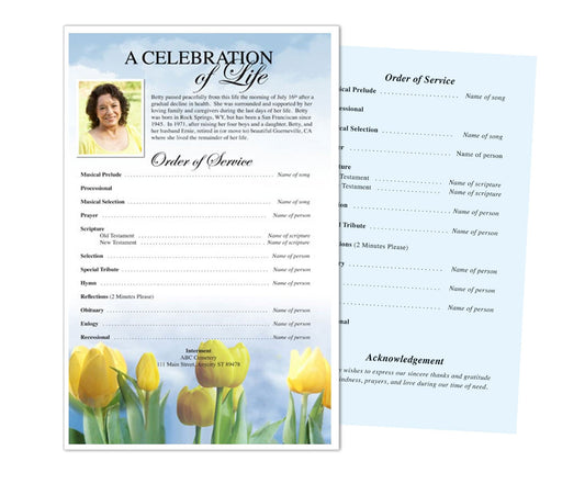 Inspire Funeral Flyer Template.