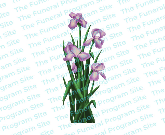 Iris Flowers Funeral Clip Art.