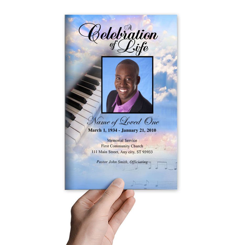 Ivory Funeral Program Template.