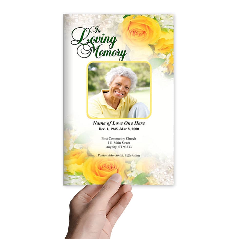 Joyful Funeral Program Template.