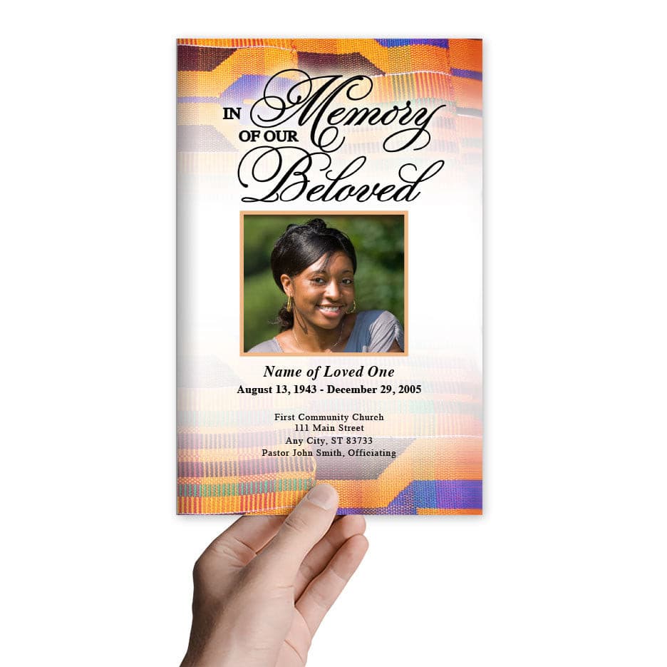 Kente Funeral Program Template.