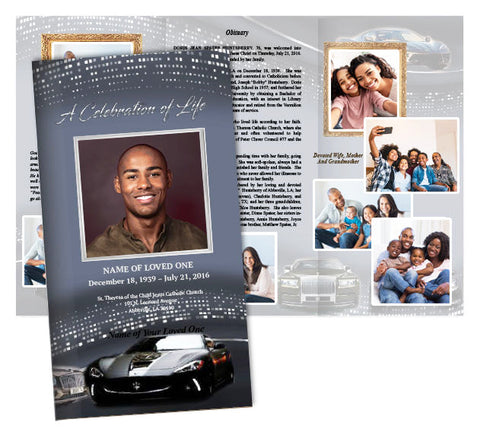 Highend Cars Trifold Funeral Brochure Template – Funeral Program-Site ...