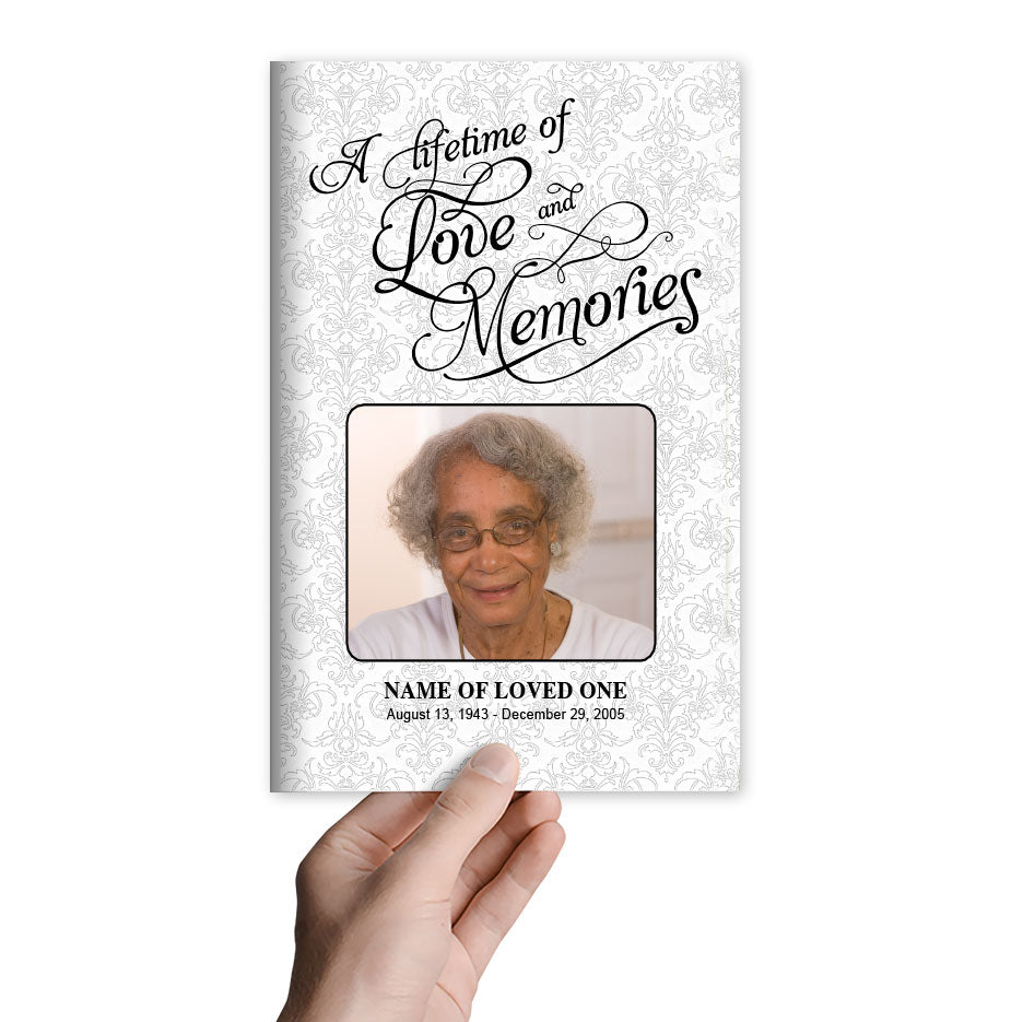 Lifetime Funeral Program Template.