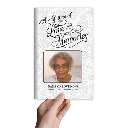 Lifetime Funeral Program Template.