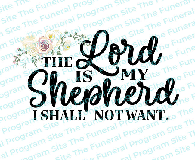 The Lord Is My Shepherd Bible Verse Word Art.