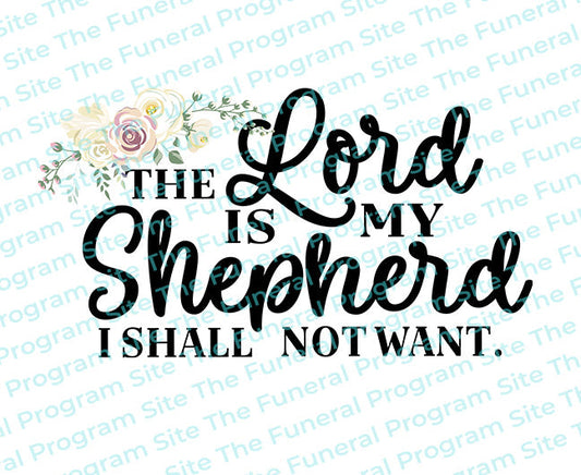 The Lord Is My Shepherd Bible Verse Word Art.