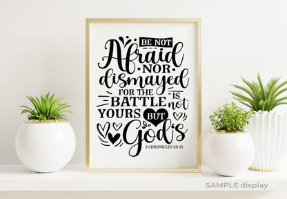 God's Battle Bible Verse Word Art.