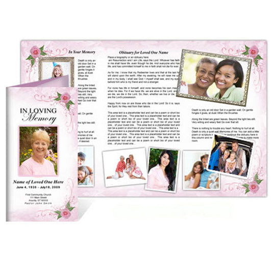 Lovely TriFold Funeral Brochure Template.