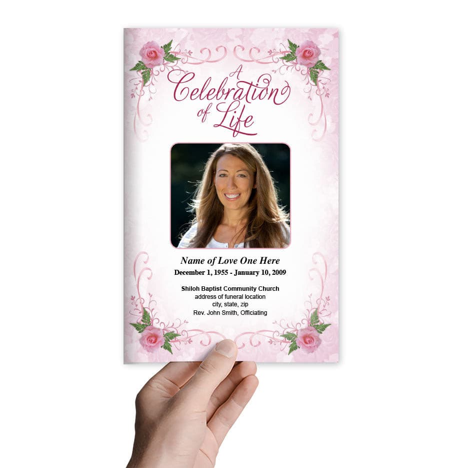 Lovely Funeral Program Template.