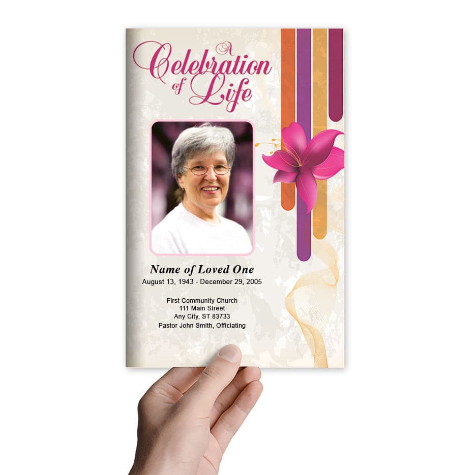 Lucia Funeral Program Template.