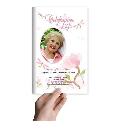 Magnolia Funeral Program Template.