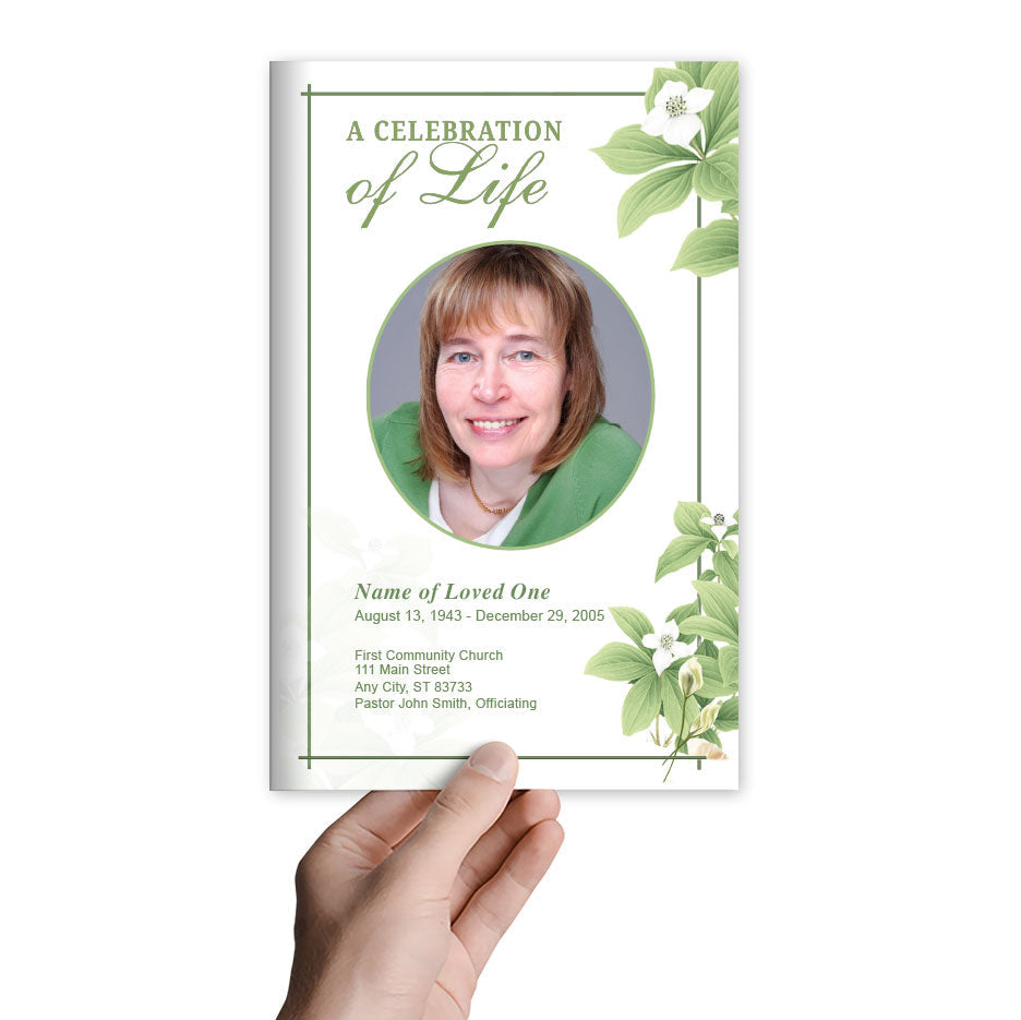 May Funeral Program Template.