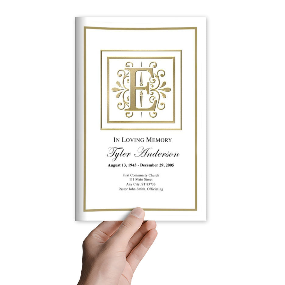 Monogram Gold E Program Template.