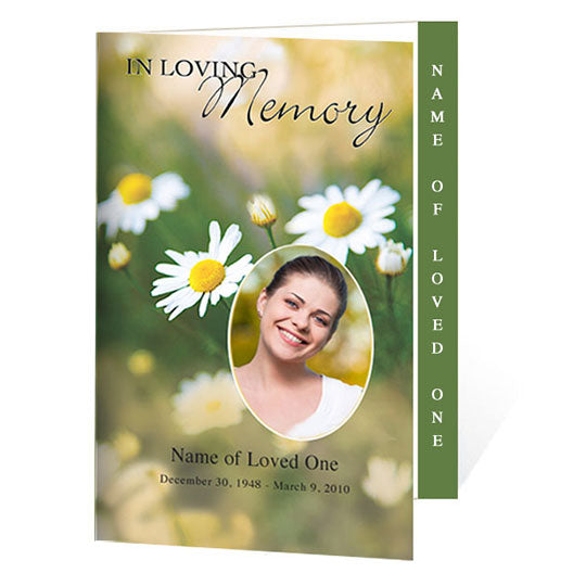Morning 4-Sided Graduated Funeral Program Template.