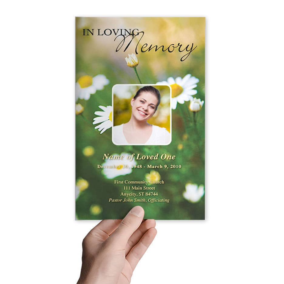 Morning Funeral Program Template.