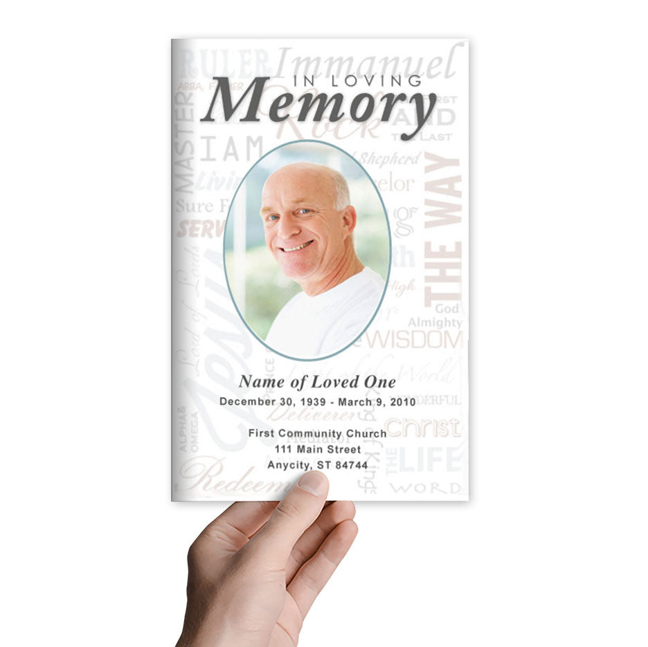 Names Funeral Program Template.