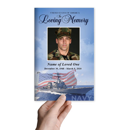 Navy Funeral Program Template.