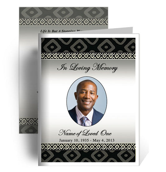 Nigeria Small Memorial Card Template.