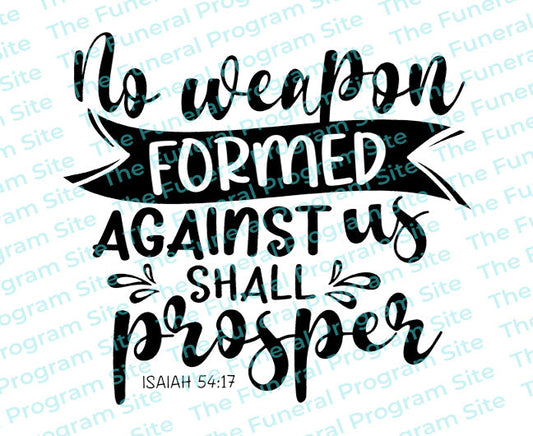 No Weapon Formed Bible Verse Word Art.