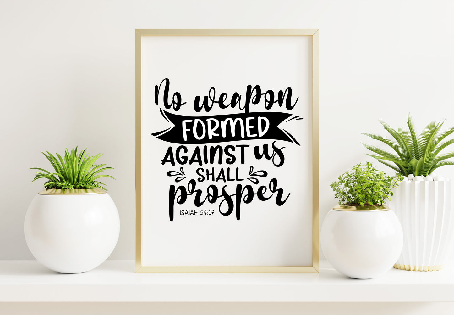 No Weapon Formed Bible Verse Word Art.