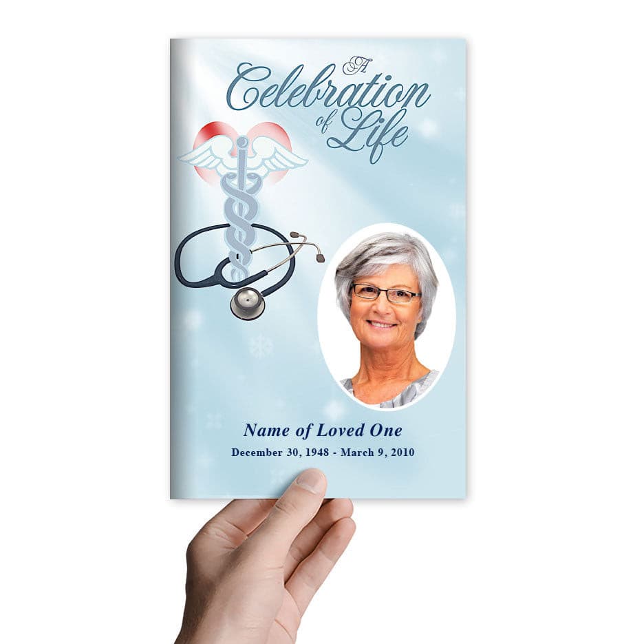 Nurse Funeral Program Template.
