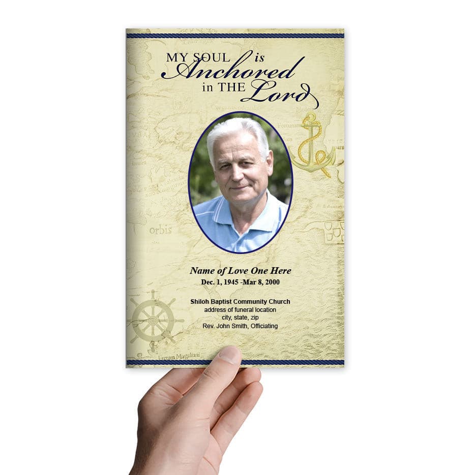 Old World Funeral Program Template.
