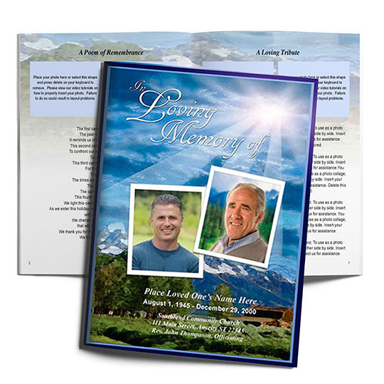 Outdoor Funeral Booklet Template – Funeral Program-Site Funeral ...