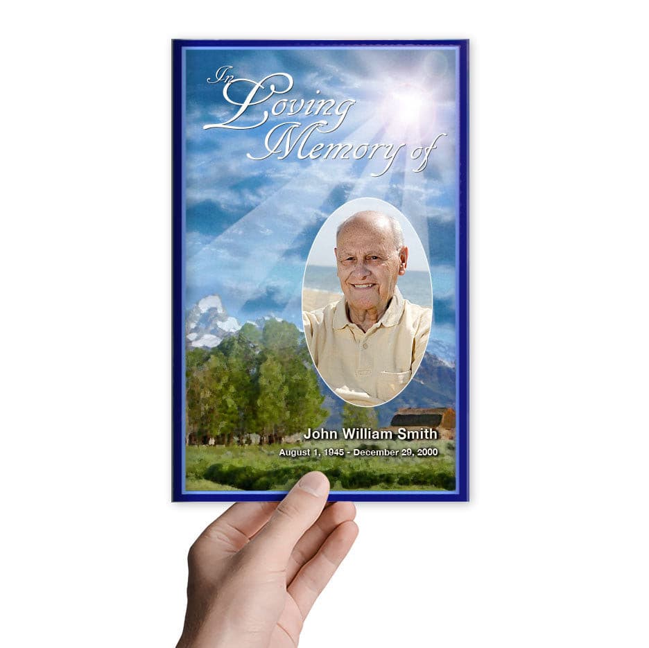 Outdoor Funeral Program Template.