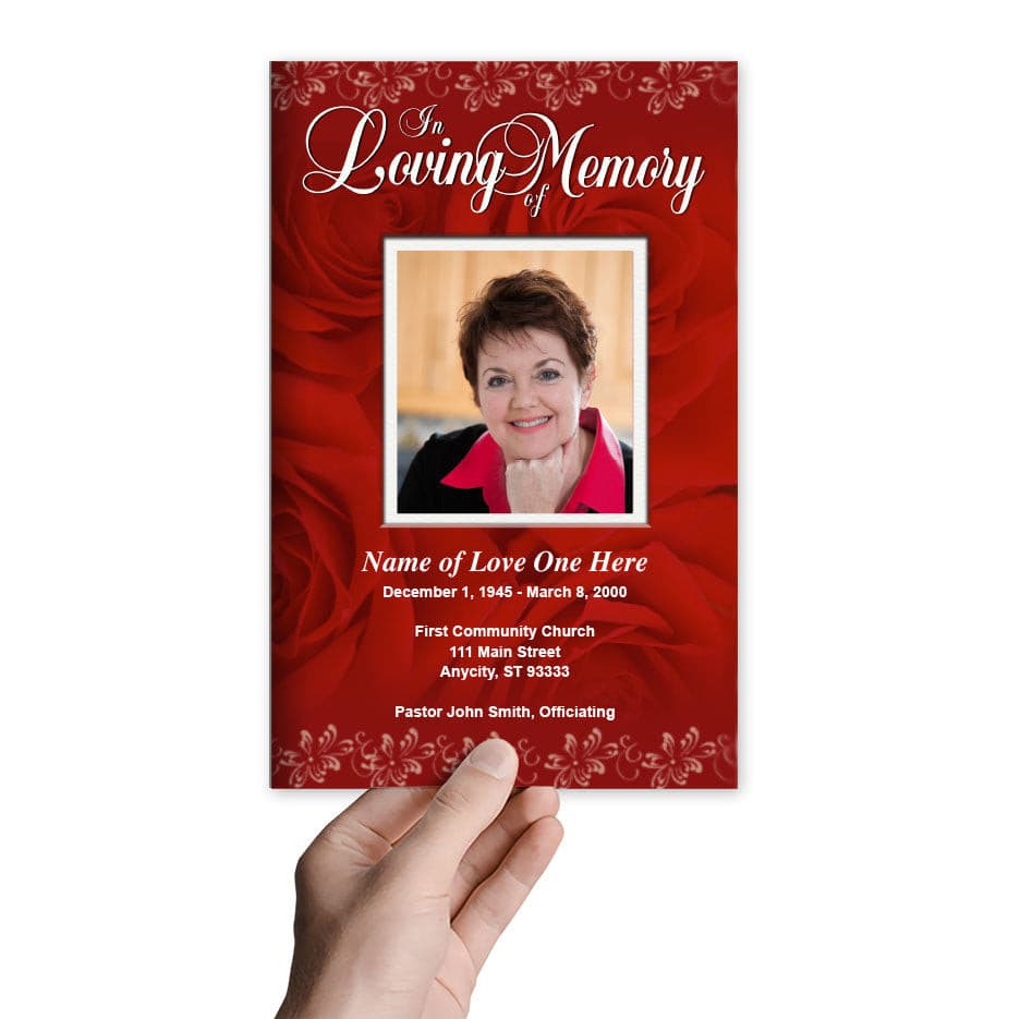 Passion Funeral Program Template.