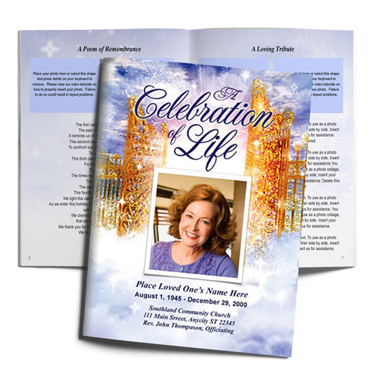 Pathway Funeral Booklet Template.