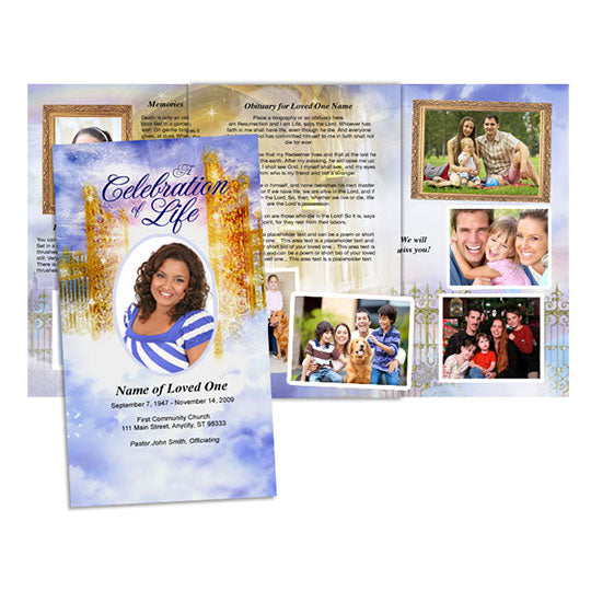 Pathway TriFold Funeral Brochure Template Funeral ProgramSite