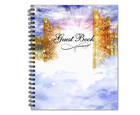 Pathway Spiral Wire Bind Memorial Guest Registry Book.