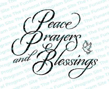 Peace Prayers Blessings Word Art.