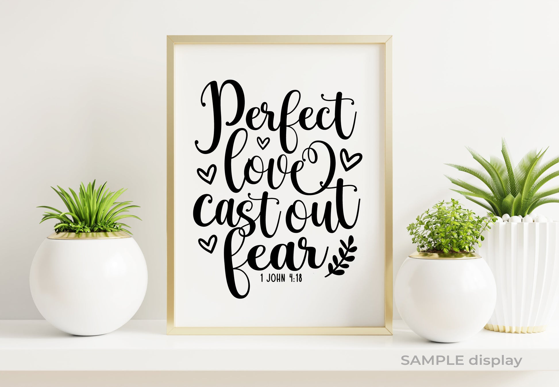 Perfect Love Bible Verse Word Art.