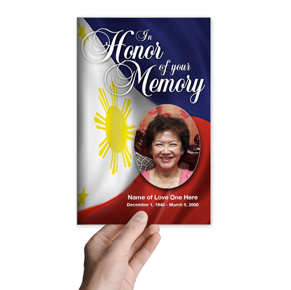 Philippines Funeral Program Template.