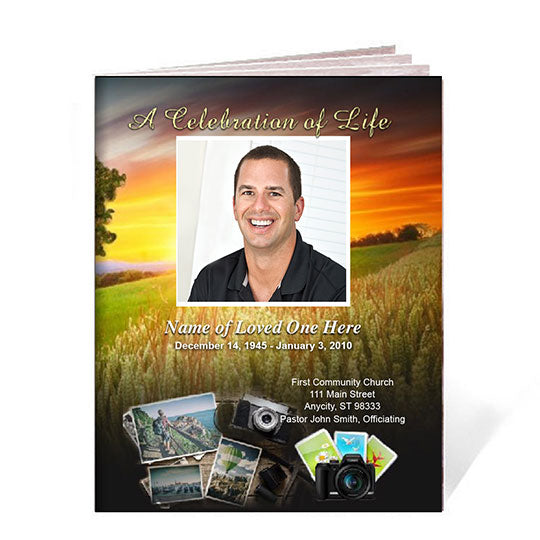 Photography Funeral Booklet Template.