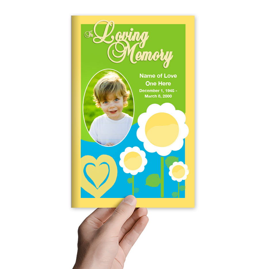 Playful Funeral Program Template.