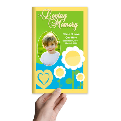 Playful Funeral Program Template.