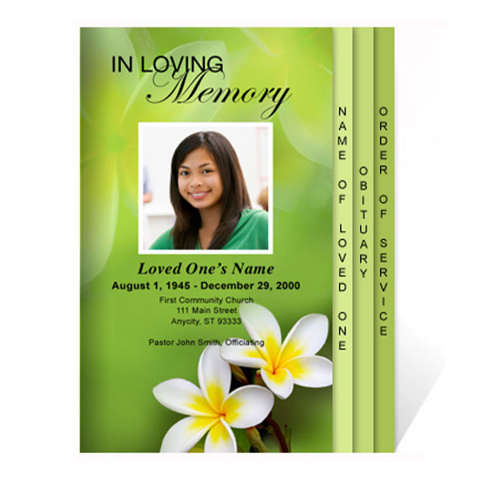 Plumeria 8-Sided Graduated Program Template.