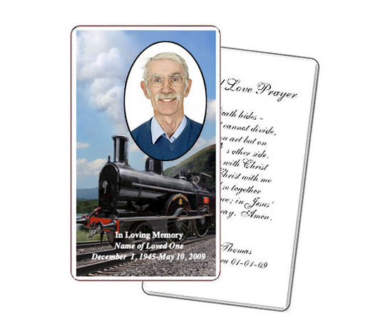 Train Prayer Card Template