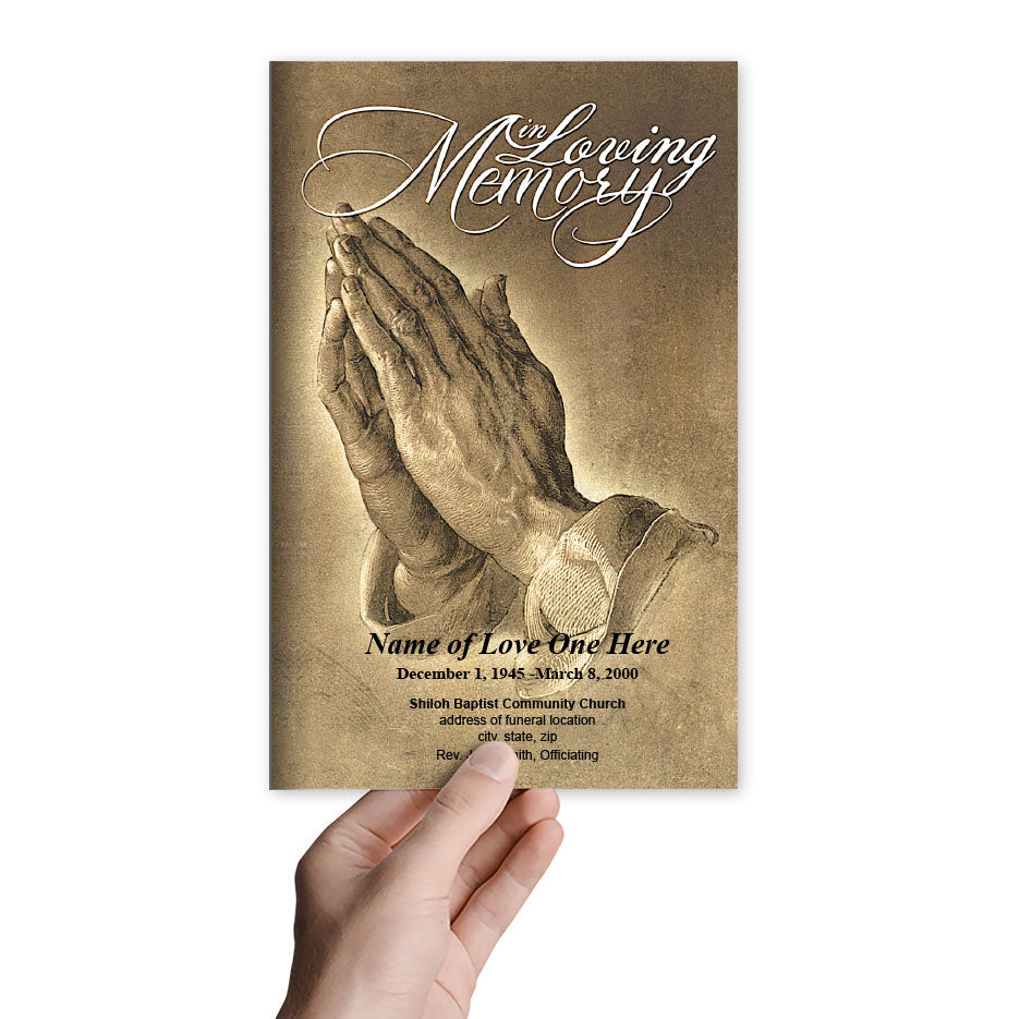 Prayer Funeral Program Template.