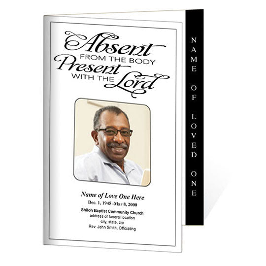 Present 4-Sided Graduated Funeral Program Template.